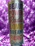 Empowerment Glitter Tumbler – 20 oz Stainless Steel
