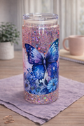 Butterfly Dreams | Glitter Snow Globe Tumbler