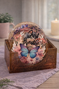 Just Breathe | Butterfly Resin Coaster Set