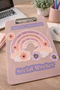 Personalized Inspirational Clipboard | Social Worker Appreciation