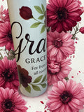 Grace Upon Grace” Floral Tumbler – 20 oz Stainless Steel