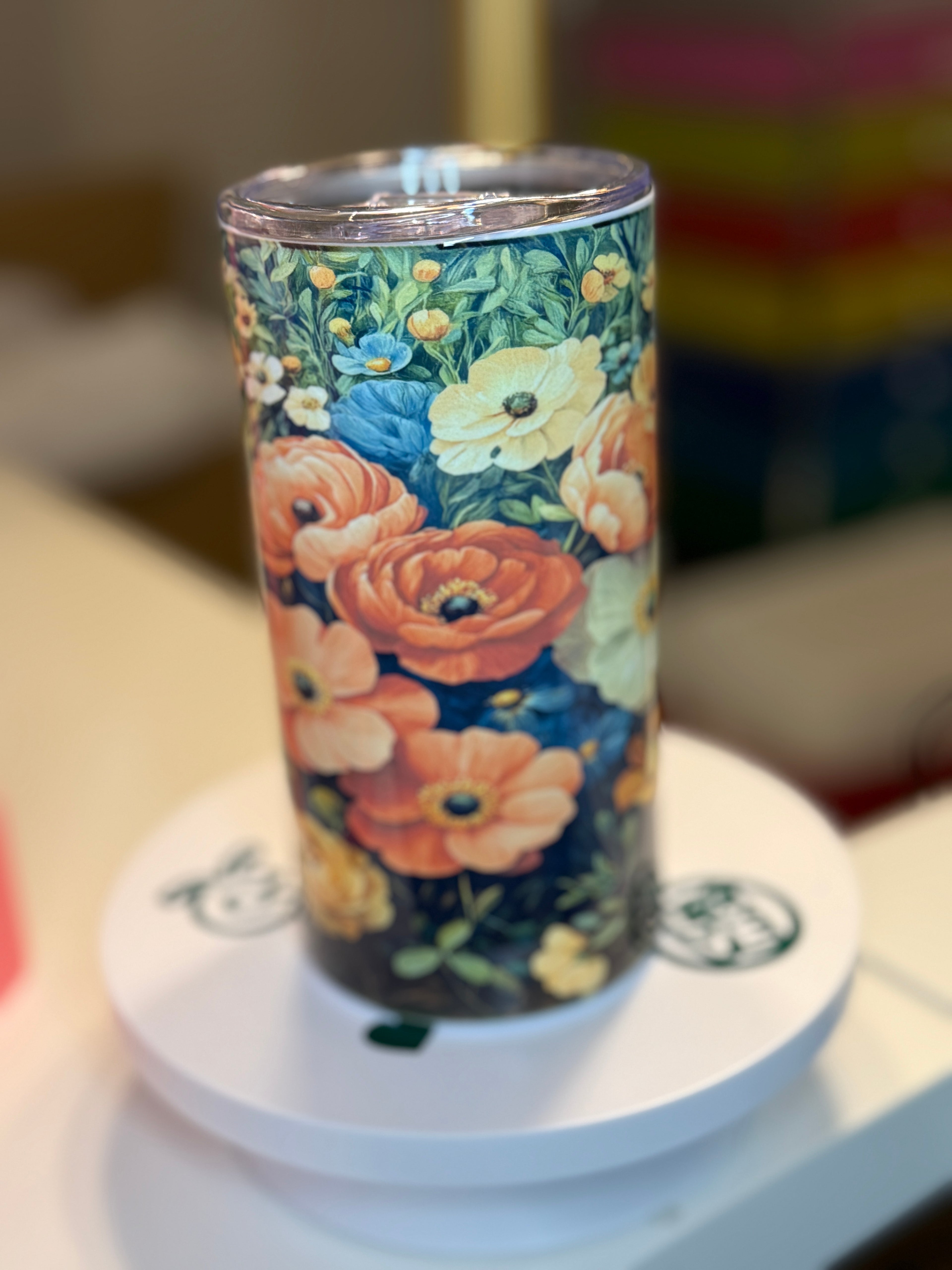 15 Ounce Floral Skinny Tumbler