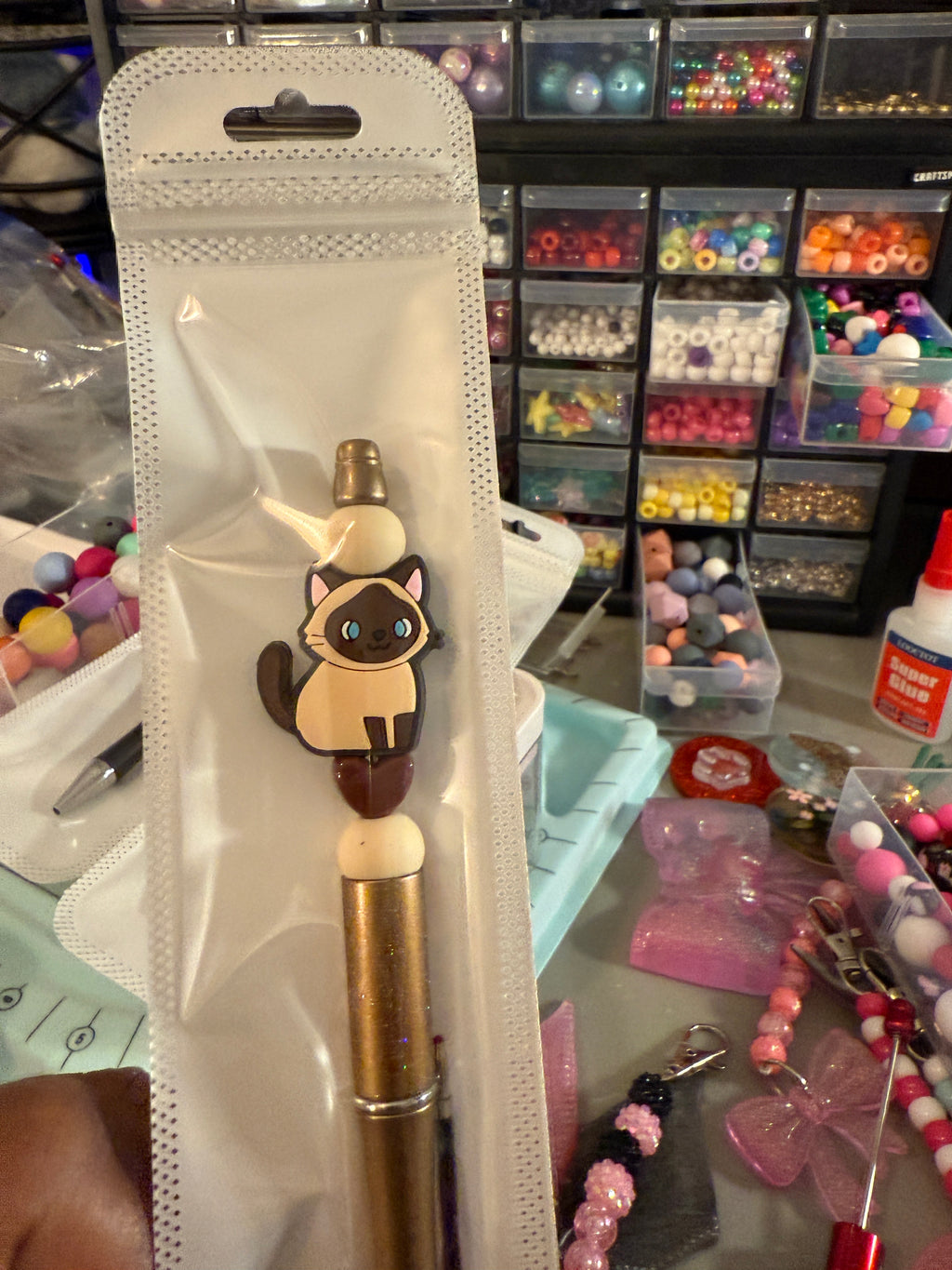 Beaded Pens for the Cat Lovers