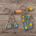 Handmade Resin Letter Keychain